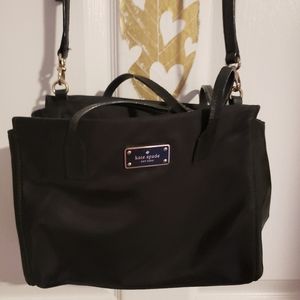 KATE SPADE BLACK MEDIUM MULTI POCKETS PURSE